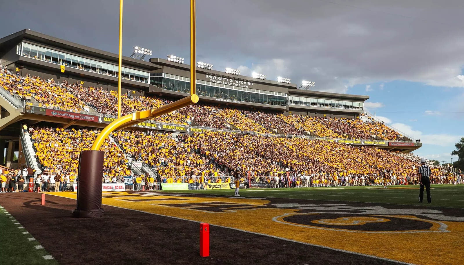 War Memorial Stadium during a home University of Wyoming football game.