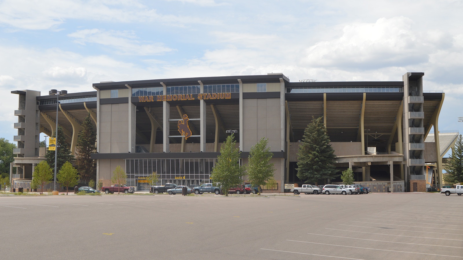 War Memorial Stadium on the University of Wyoming campus in Laramie.