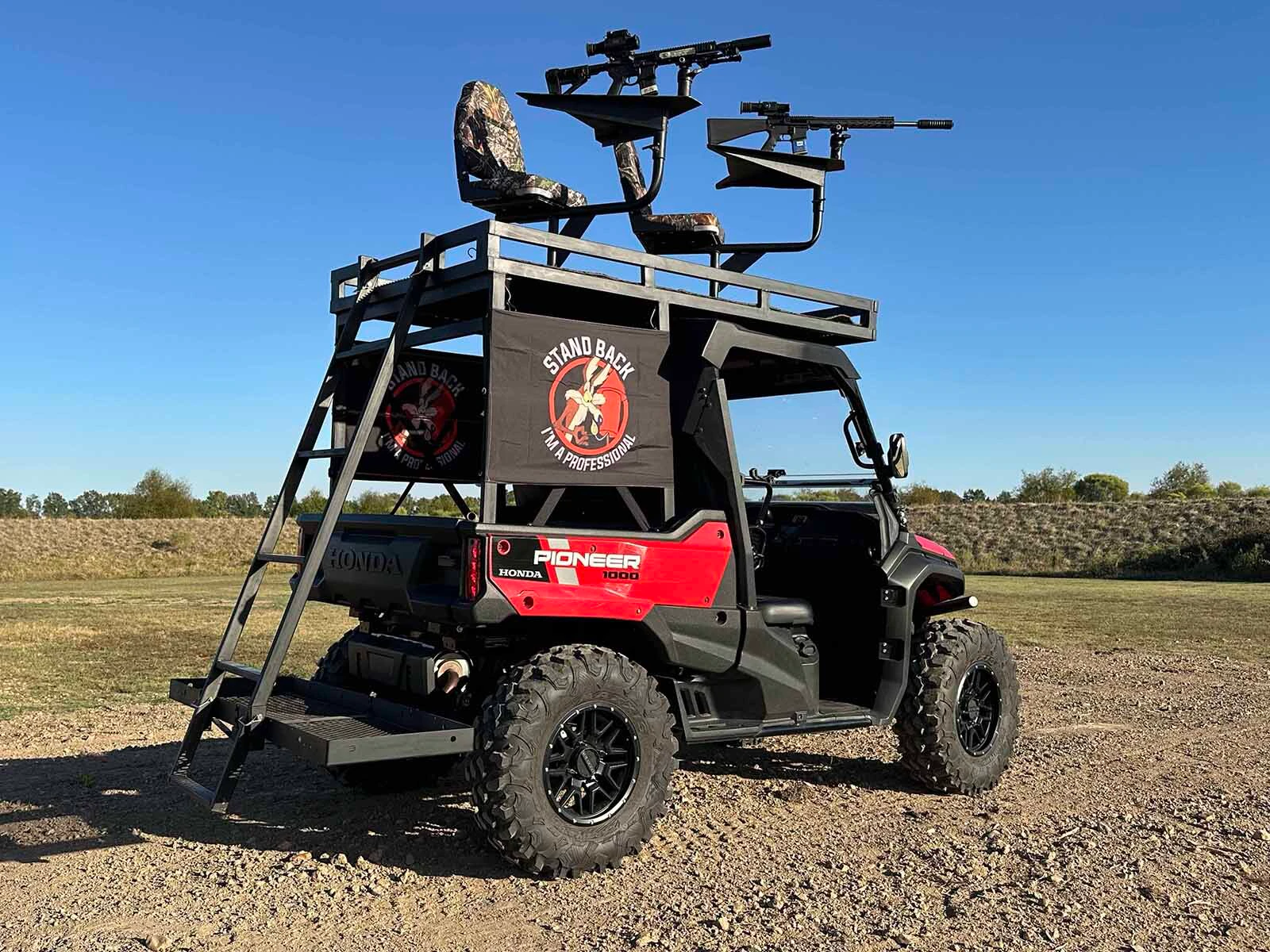 Arkansas rice farmer Todd Gibson was fed up with beavers destroying his crops. So, he built a gun platform on top of his 2025 Honda Pioneer UTV to deal with them.