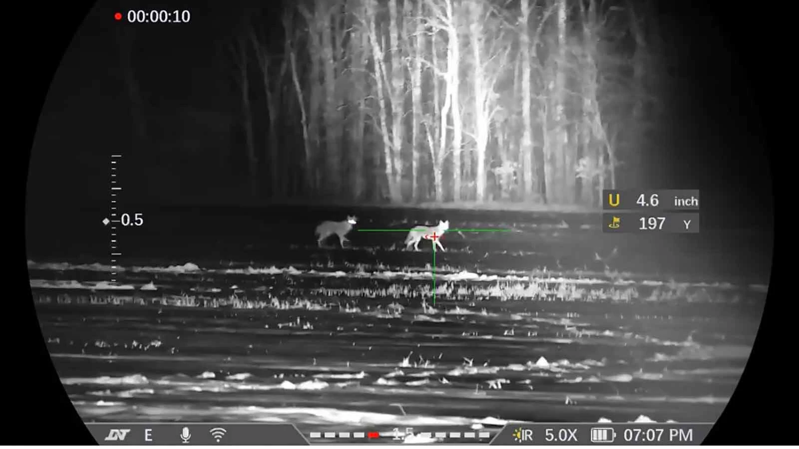 Todd Gibson uses night vision to hunt coyotes and other predators on his farm in Arkansas, shooting from a gun platform atop his 2025 Honda Pioneer UTV. 