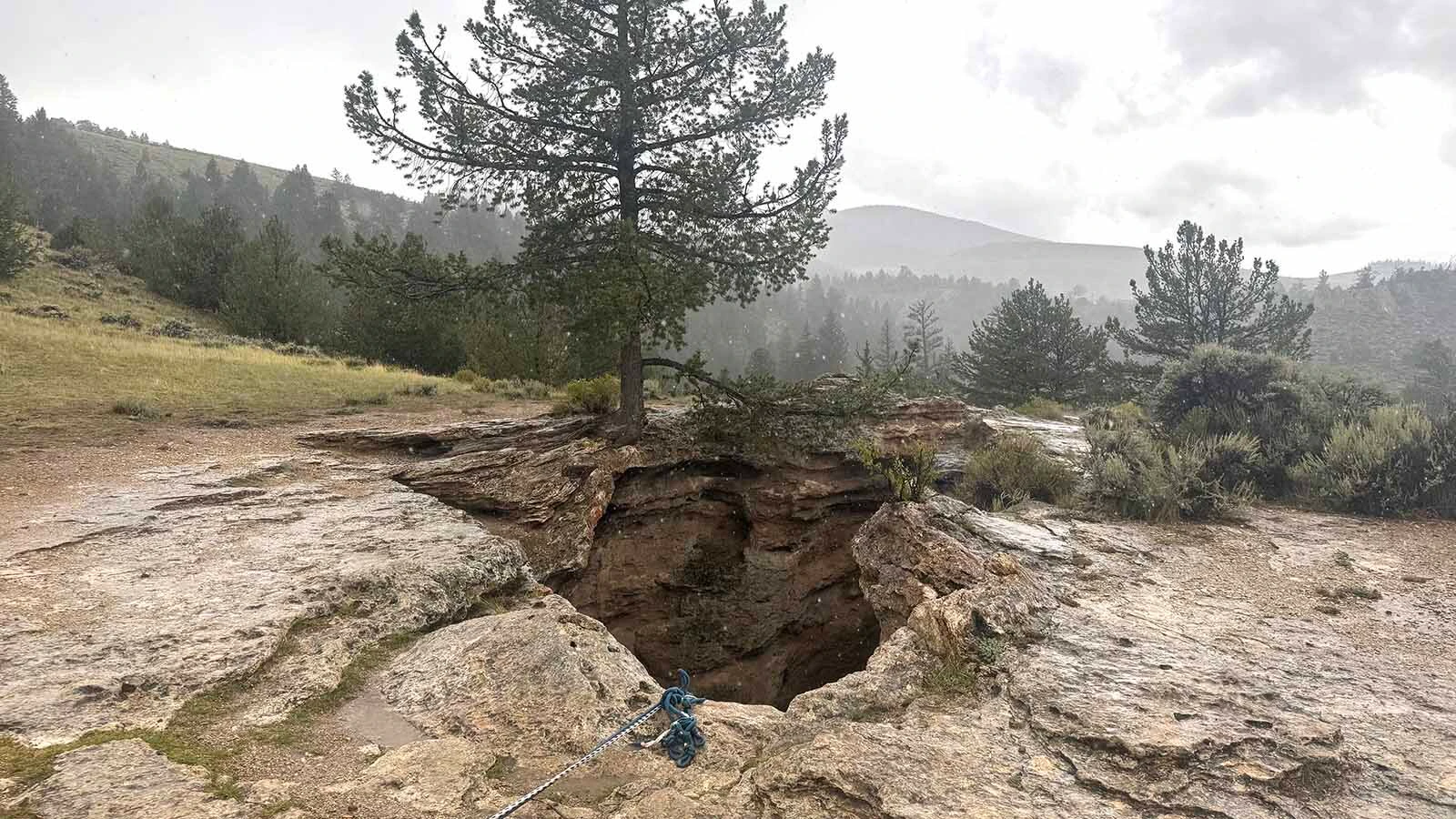 Warm Spring Geyser is a pool of brilliantly blue thermal water hidden in a cavern near Dubois, described by a frequent visitor as "like something you find down in the Caribbean.” The trick is getting there and whether to risk descending into it.