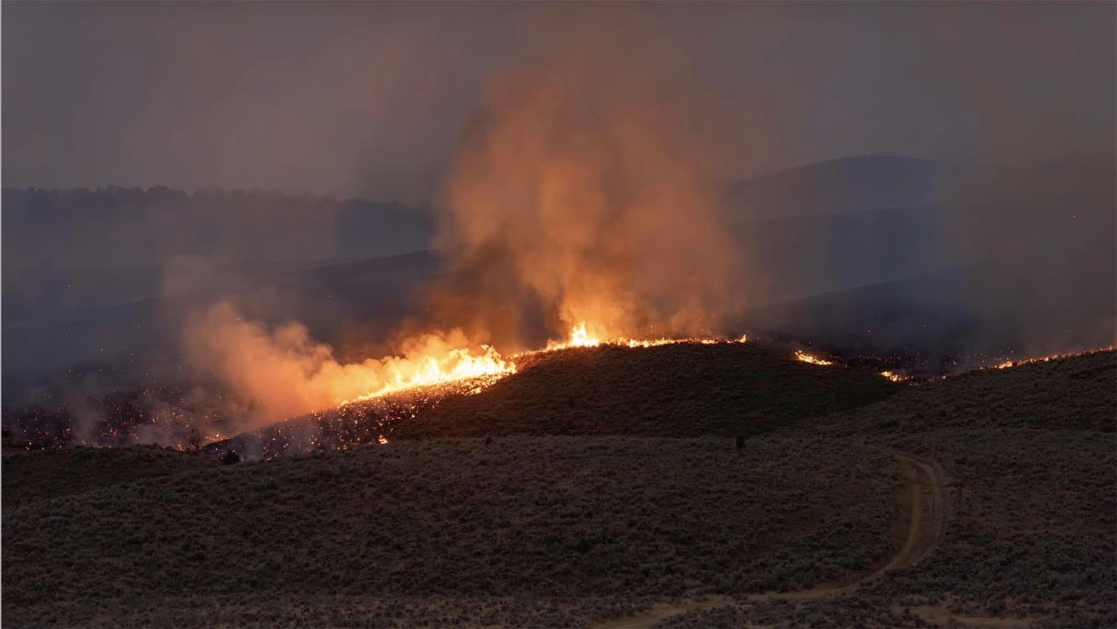 Warm Springs Fire from about half a mile away.