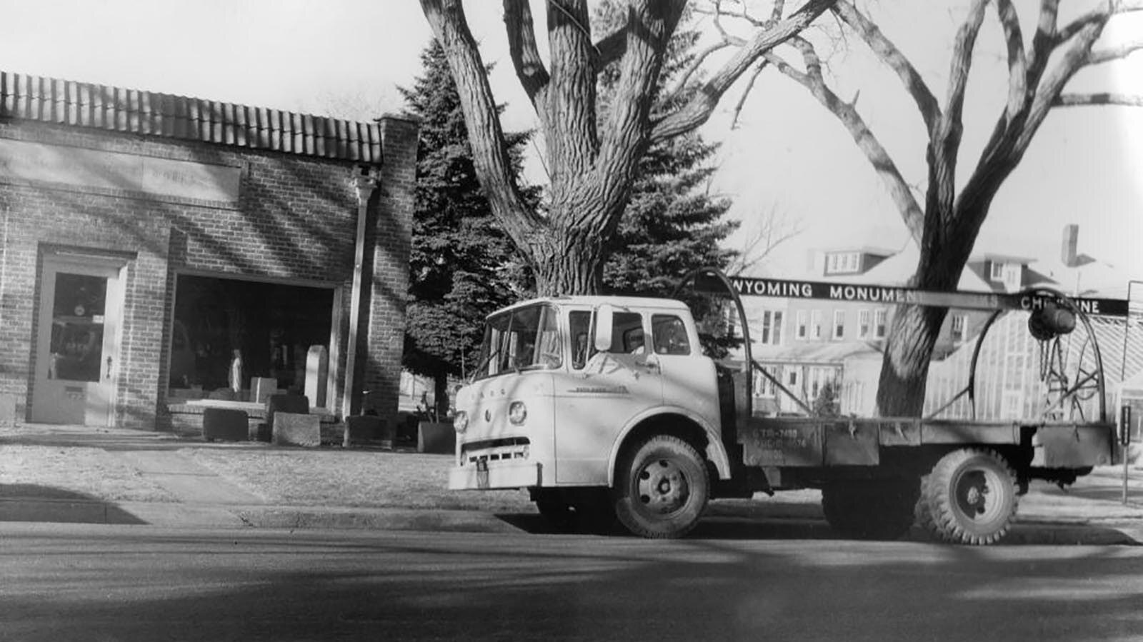 During the 1960s, Warren “Bud” Wittstruck was the designer for the Wyoming Monument in Cheyenne. He hand drew the designs that were transferred and chisled onto headstones and other stone monuments.