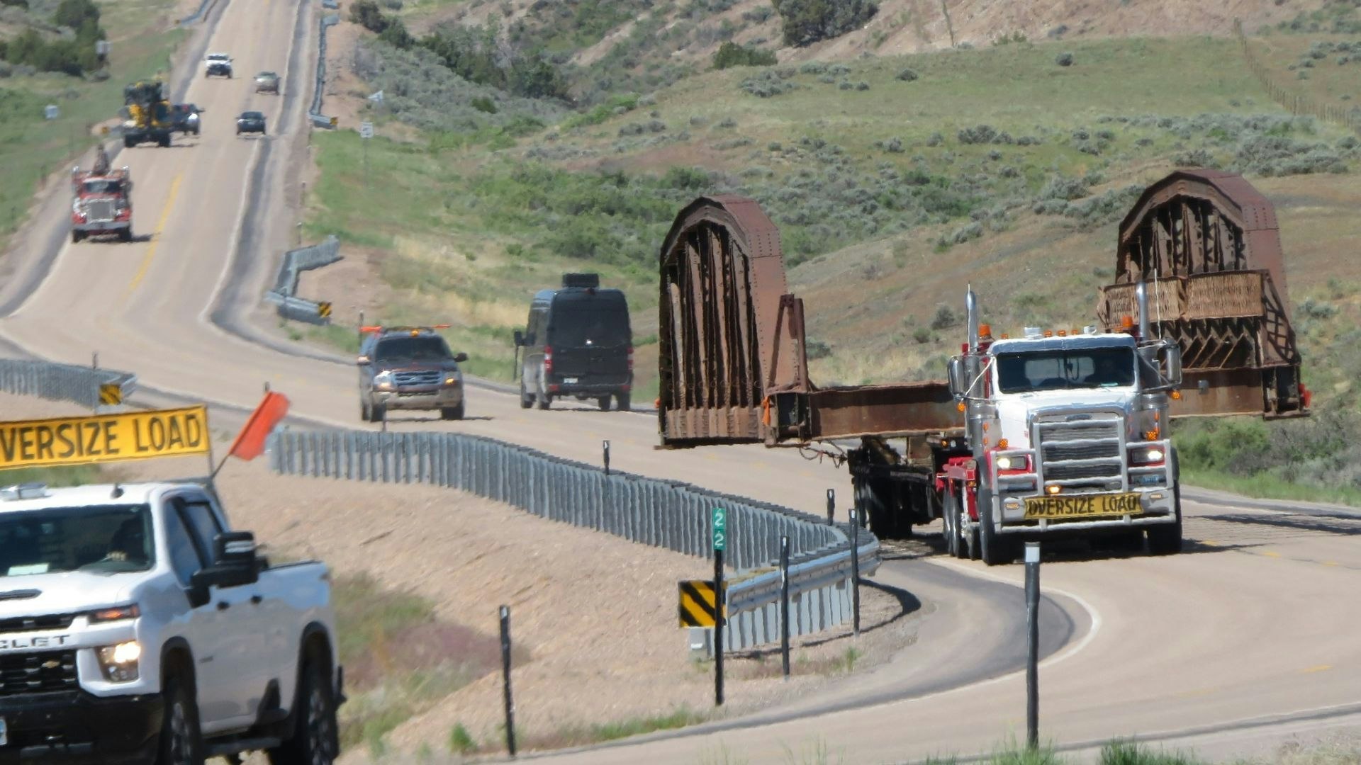 A rancher near Ten Sleep paid $1,100 for the 100-year-old Winchester Bridge in Washakie County. It was moved this week 40 miles to the rancher's property.