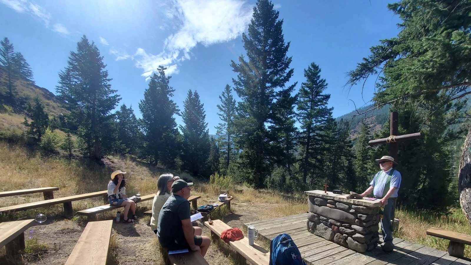 The Wayfarer’s Chapel is a sacred spot to worship on the Shoshone National Forest between Cody and Yellowstone.