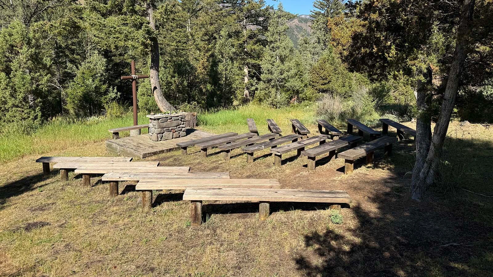 The Wayfarer’s Chapel is a sacred spot to worship on the Shoshone National Forest between Cody and Yellowstone. It’s also one of the only chapels where your Sunday Best should be supplemented with a bear-spray holster.