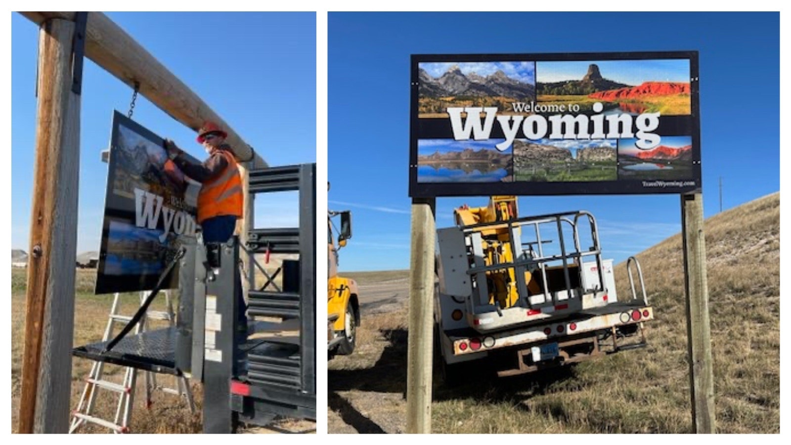 A new “Welcome to Wyoming” sign is being installed along highways around the state. The new signs are bold, colorful and designed to look like a post card — perfect for photos and selfies.