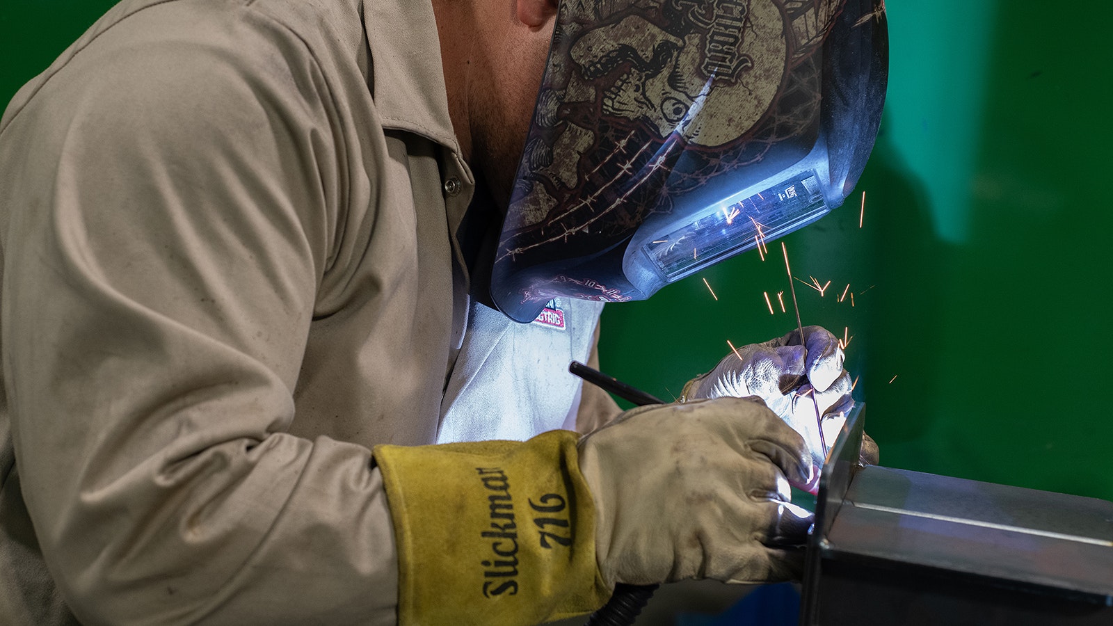Eastern Wyoming College welding student Dayton Tillman can expect to earn six figures when he graduates because he has a highly coveted skill in a profession that has a huge shortage of people.