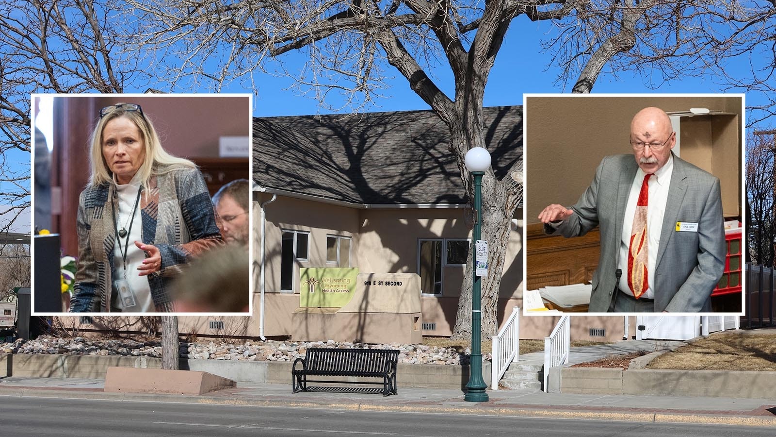 The Wyoming Legislature on Wednesday, March 5, 2025, overrode Gov. Mark Gordon's veto of an ultrasound abortion bill. Sen. Laura Pearson, R-Kemmer, left, argued the bill protects mothers and babies, while Sen. Cale Case, R-Lander, right, said it's a bad law.