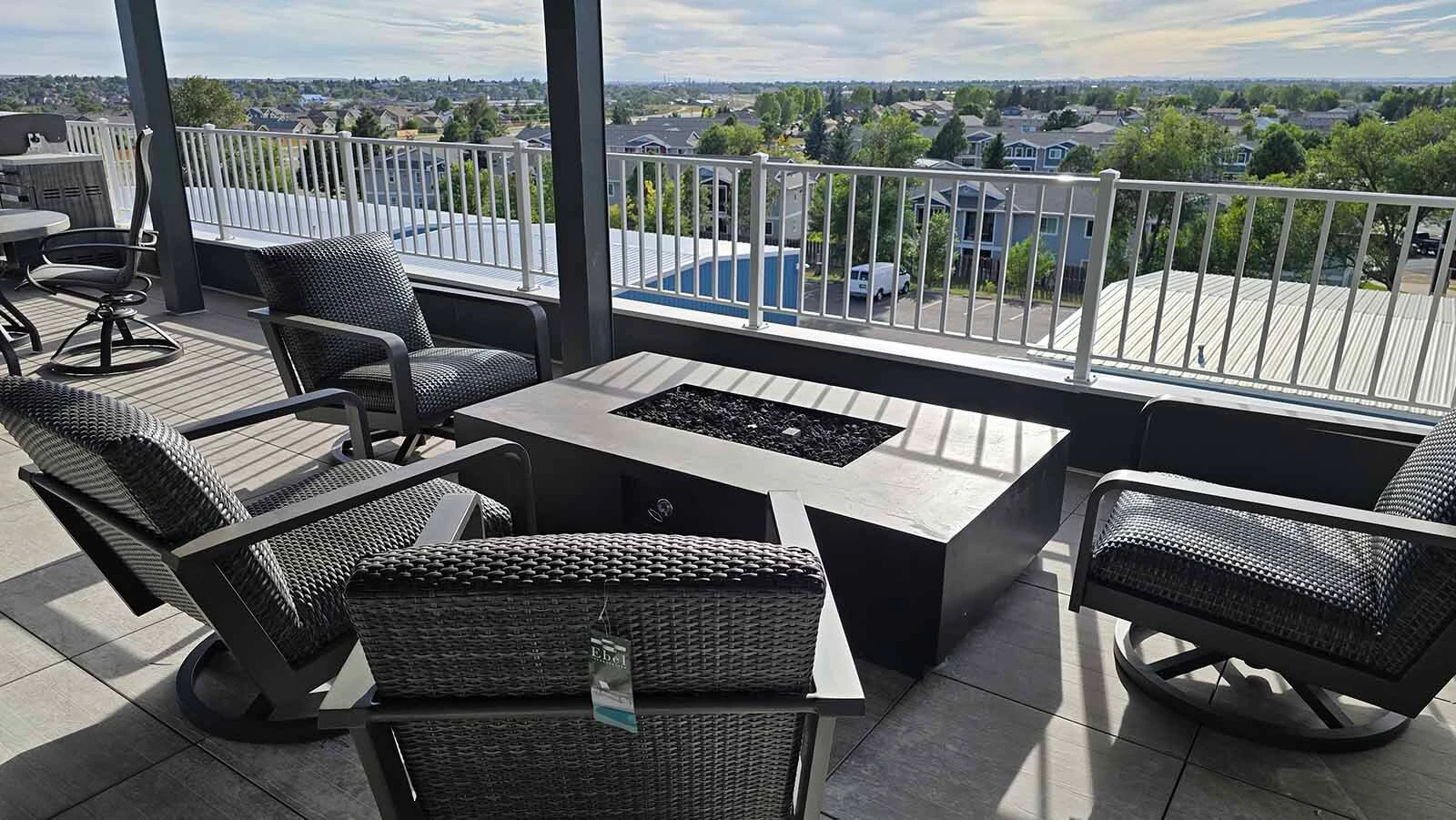 The sky deck at The Aire looks out over the city of Cheyenne and is property manager Alana Skorupski's favorite place.