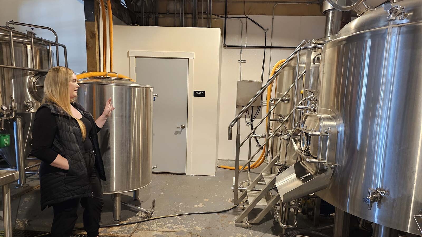Brennan Westby describes how her brewery system arrived in "a million little pieces" with absolutely no instructions or numbering system to guide her in assembling it. That was stressful, but with help from Wyoming's friendly master brewer community, the system is all put together now, and Brennan knows her system backwards and forward.