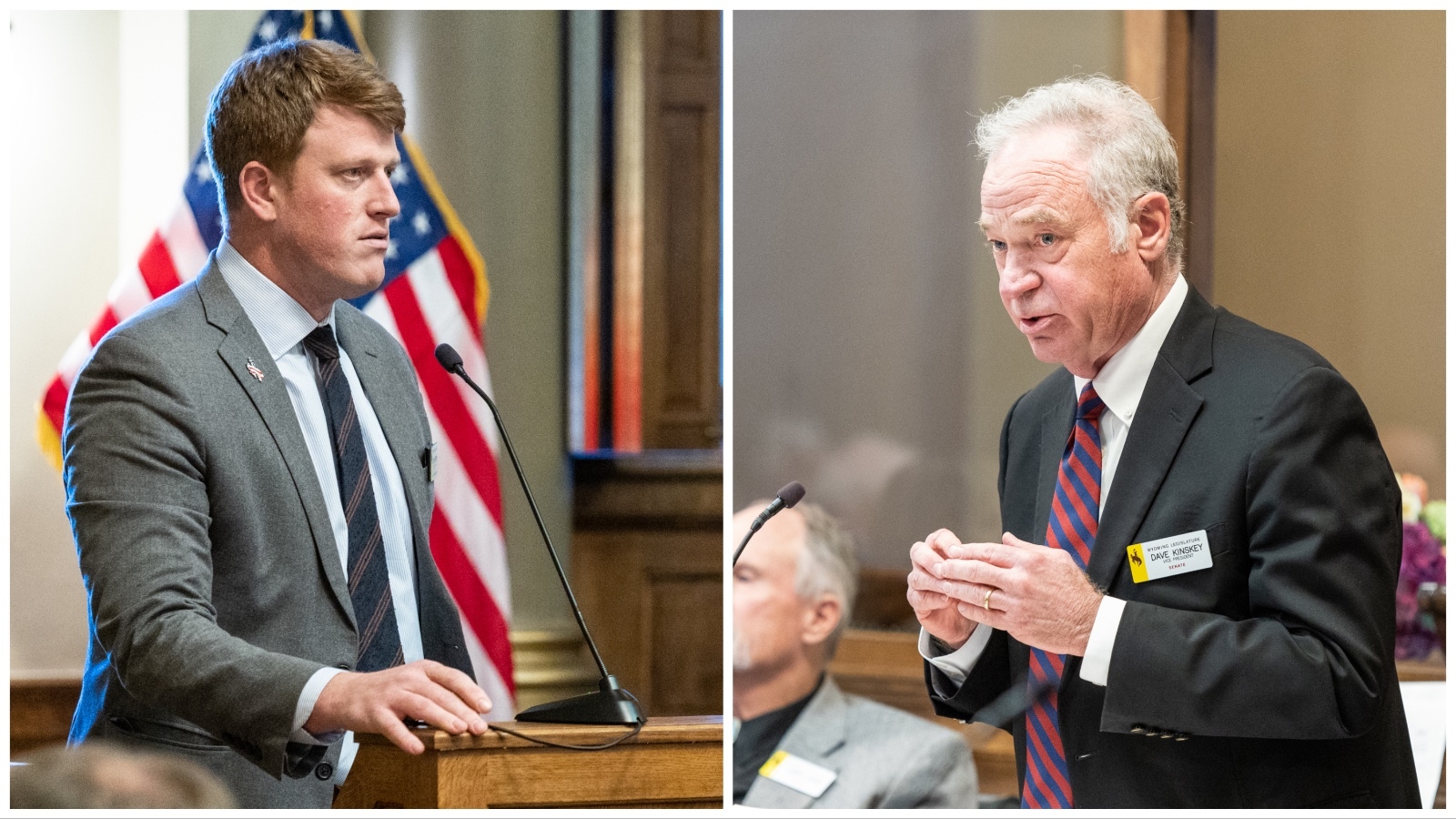 State Rep. Cyrus Western, R-Big Horn, left, and Sen. Dave Kinskey.