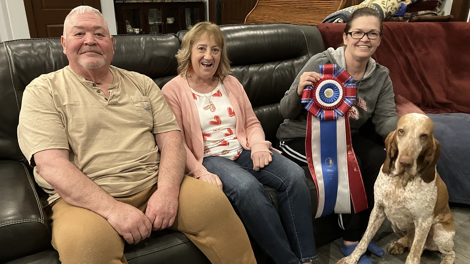 Paul and Mary Reed, left, Jenni Nieft and Rowan are getting ready to go to the Big Apple in May to compete at the prestigious Westminster Kennel Club Dog Show.