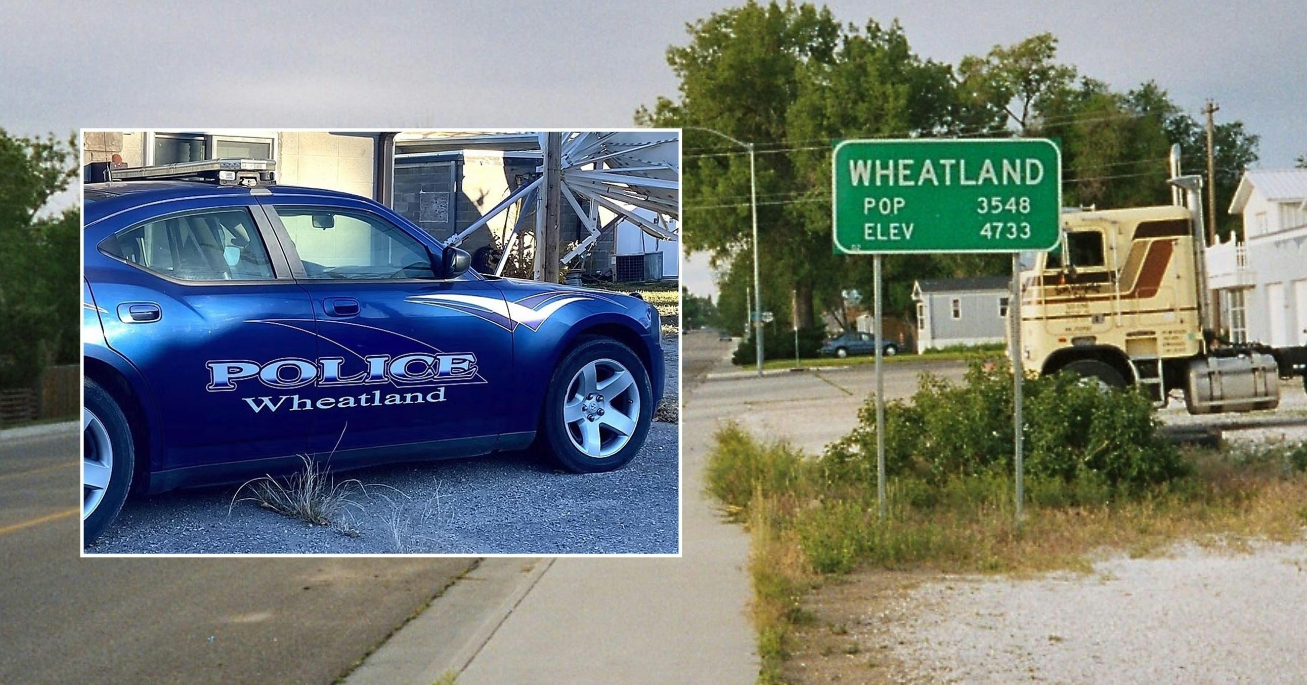 Wheatland police car and sign 1 13 26