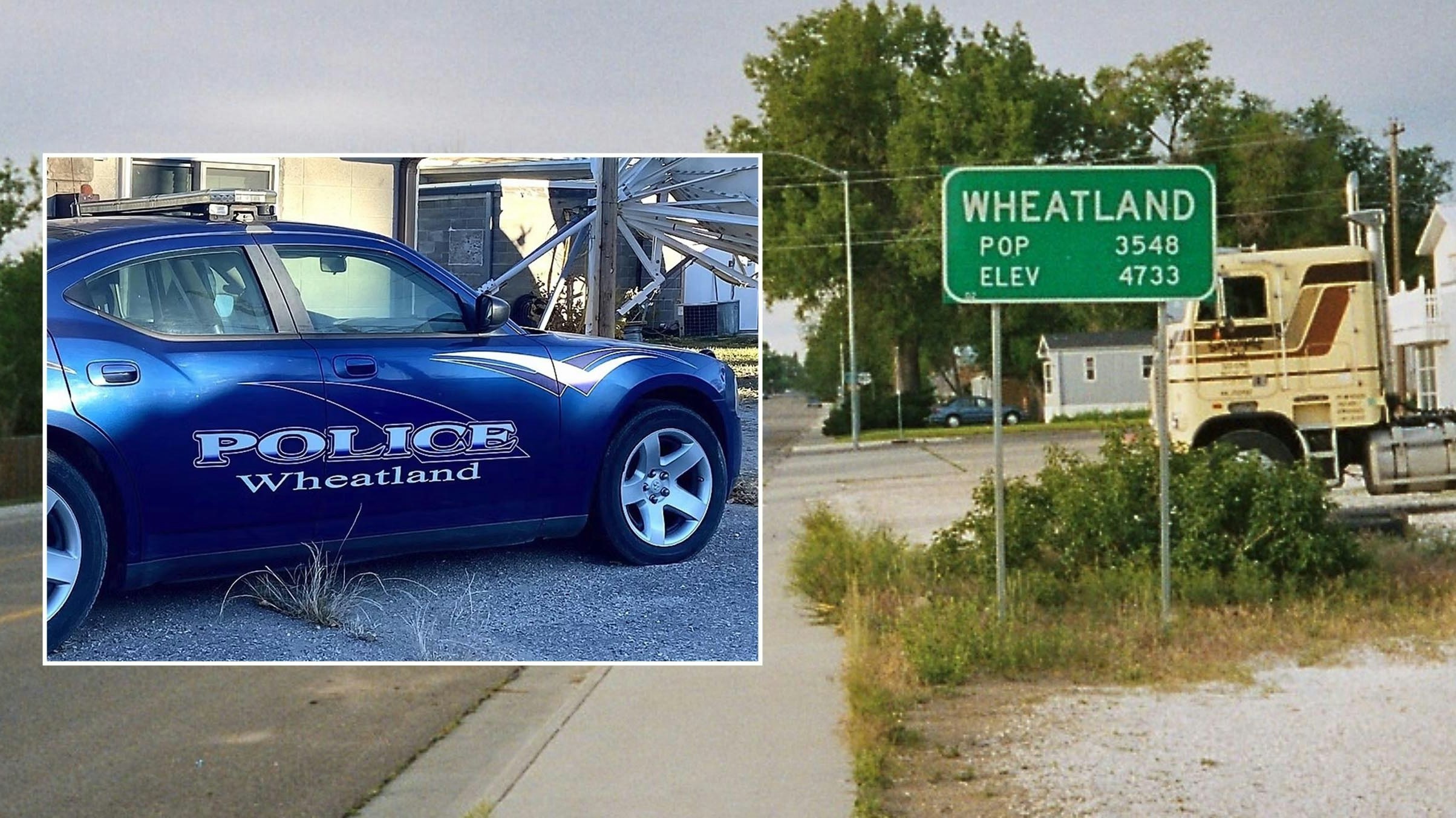 Wheatland police car and sign 1 13 26