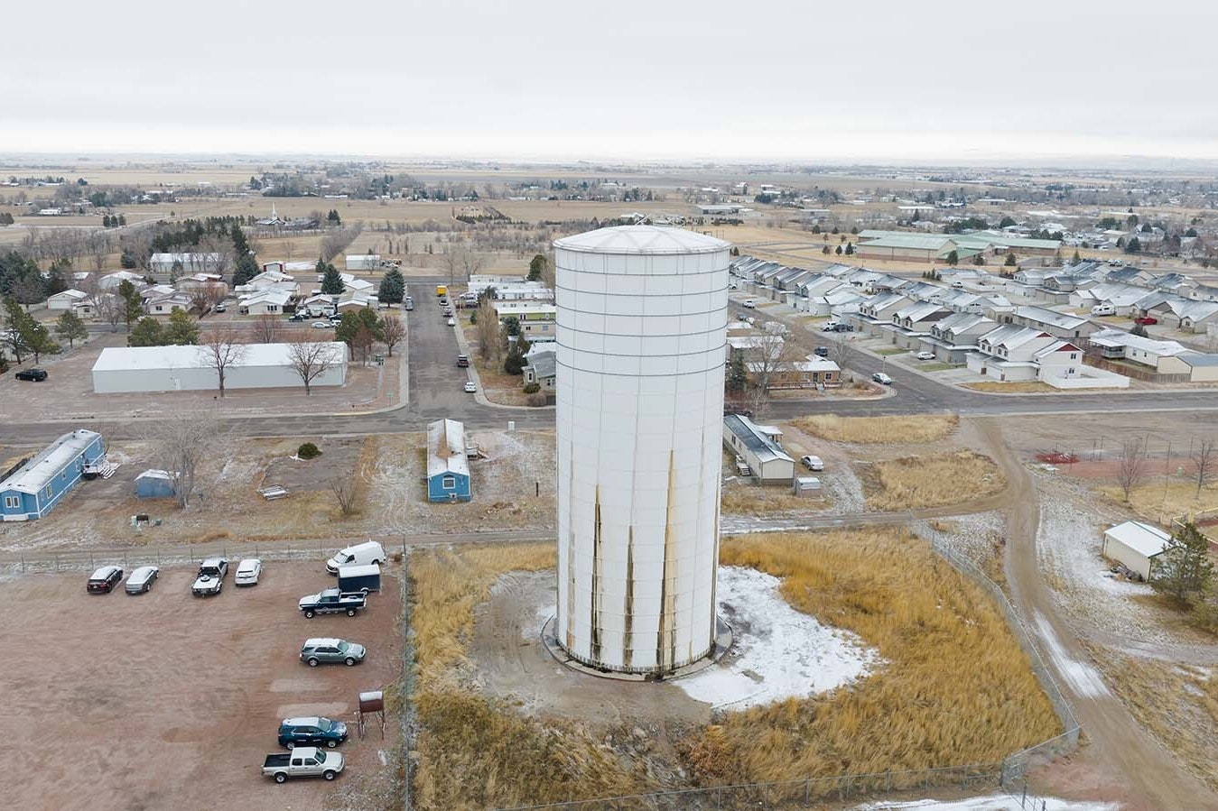 Town of Wheatland officials say they're worried about the destruction that could happen to nearby property if this badly leading 1 million-gallon water tower fully fails.