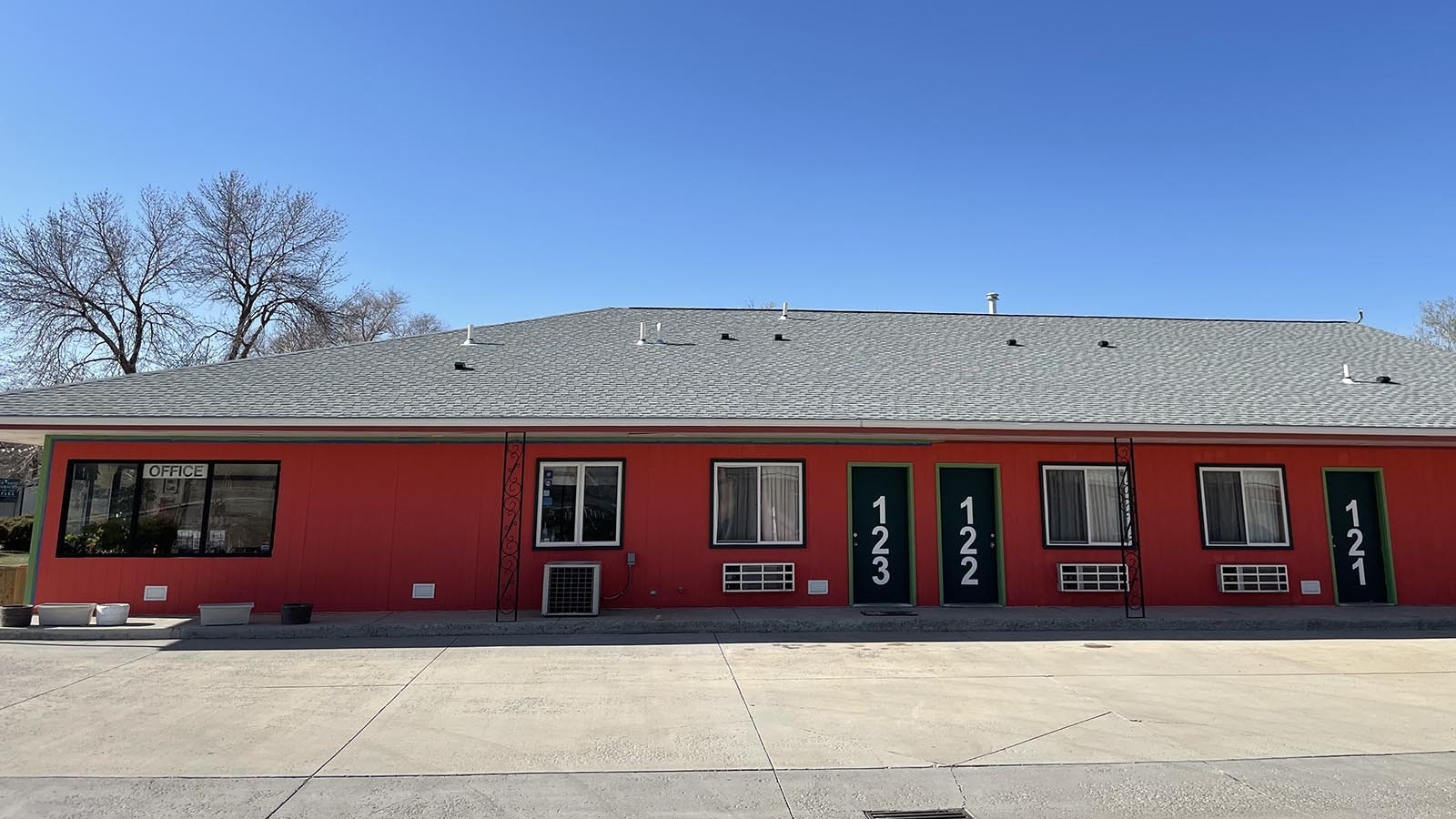 Fresh, bright paint does wonders to bring the motel a new curb appeal.