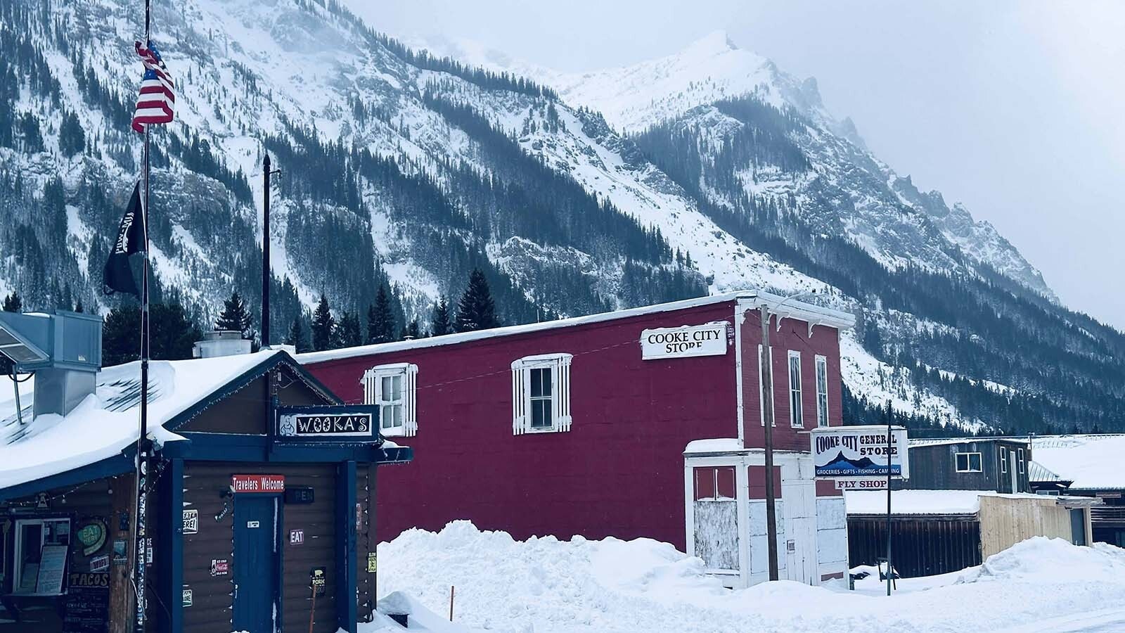 Winter in Yellowstone National Park, where many are drawn to Cooke City for reliably deep snow.