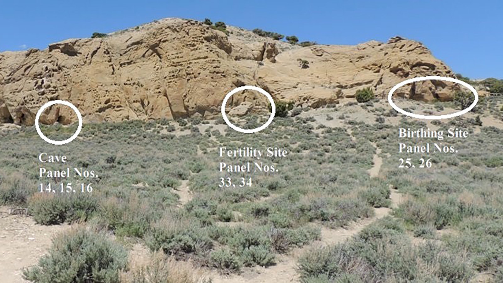 The petroglyphs at the White Mountain Petroglyph Site near Rock Springs where handprints are embedded into the rock.