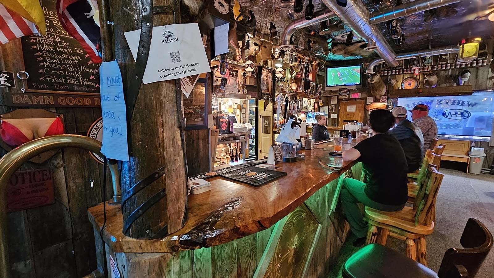 The White Wolf Saloon is a place where people love to gather. The bar has so many cool artifacts, there's always something new that hits the eye.