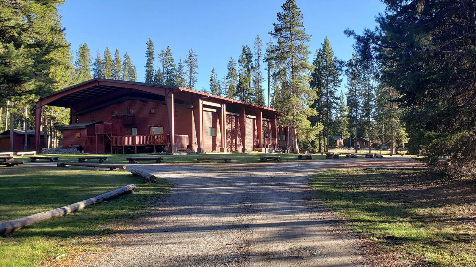 Granite Creek Ranch Lodge is surrounded by lodgepole pines.