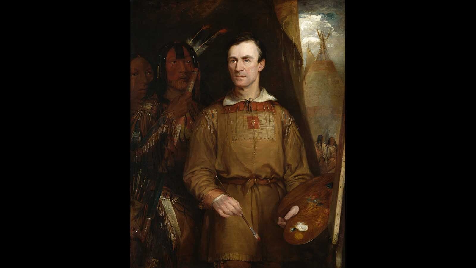 A portrait of artist George Catlin by William Fisk.