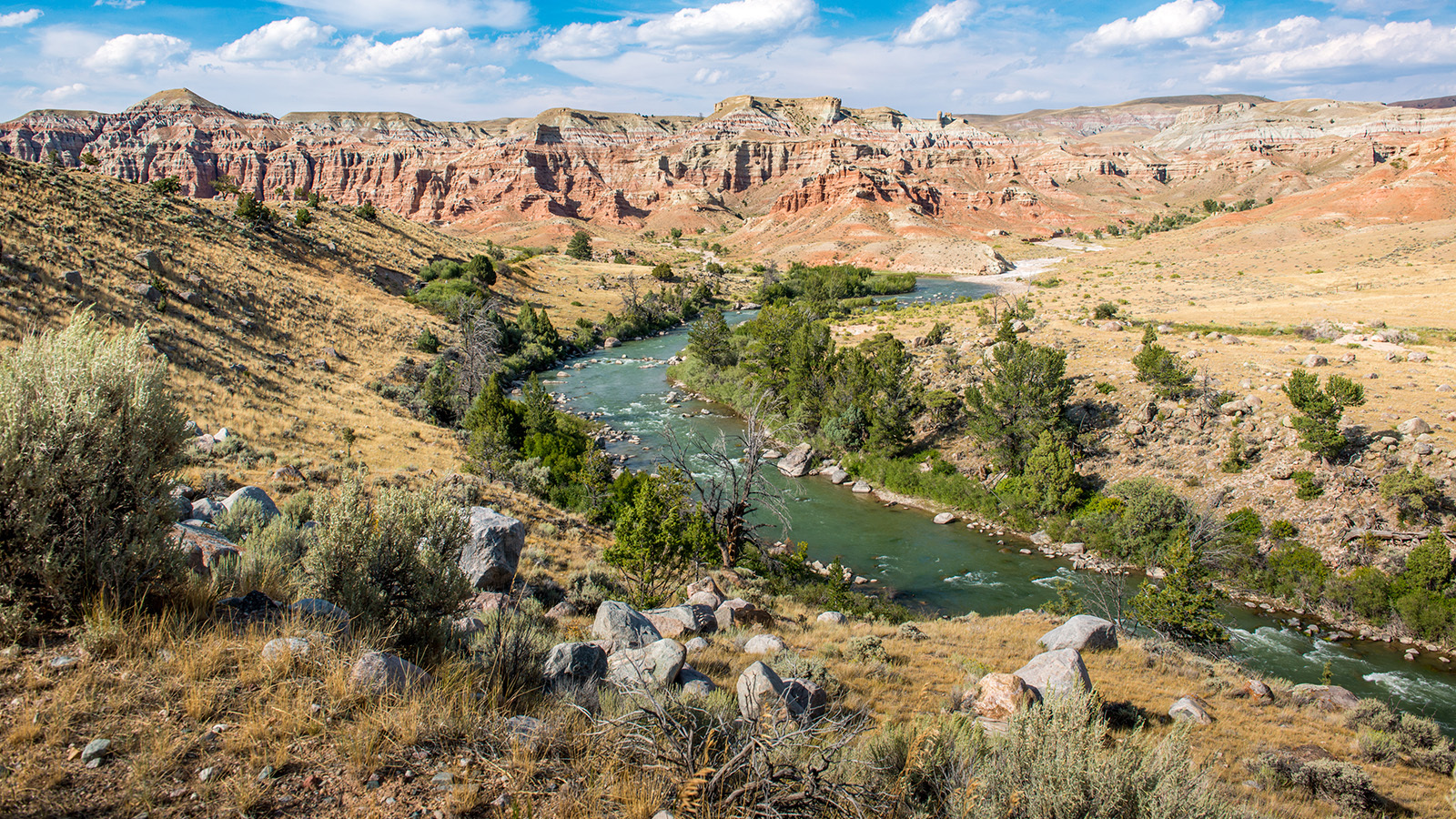 The Wind River winds through west-central Wyoming.