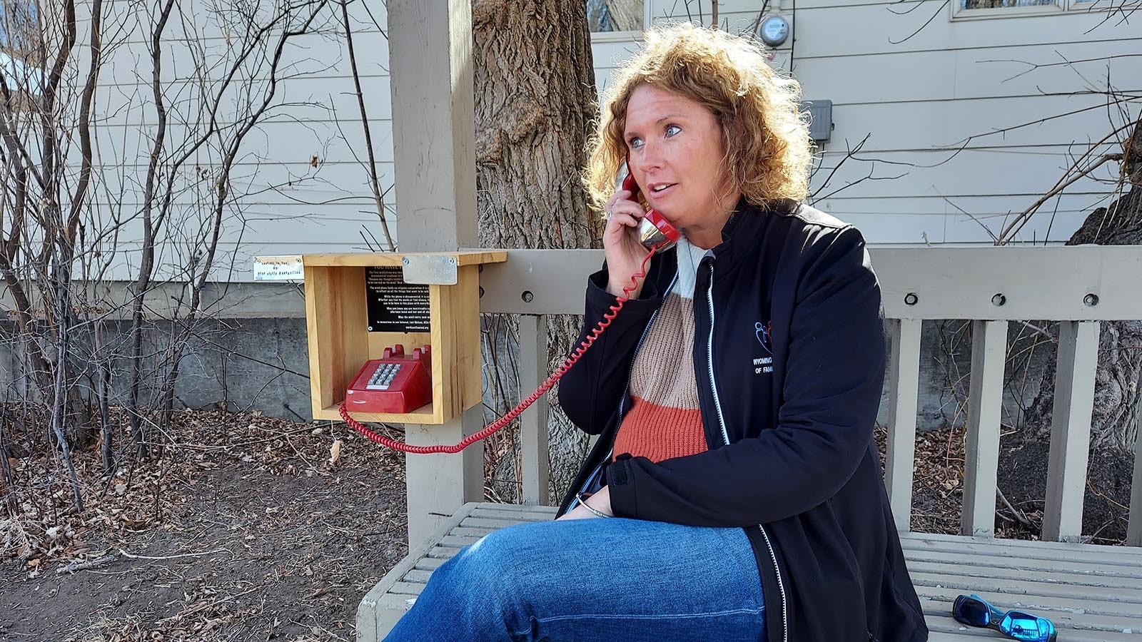 Courtney Hampleman found solace in speaking to her deceased loved ones on the Wind Phone in a downtown Gillette park. It's the first of its kind in Wyoming.
