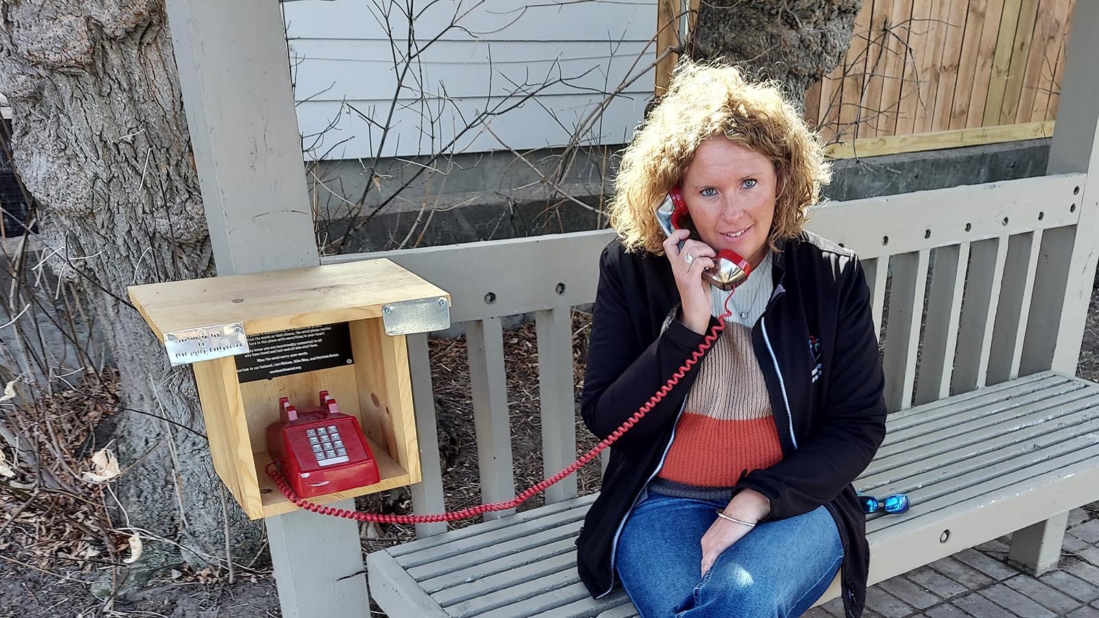 Courtney Hampleman found solace in speaking to her deceased loved ones on the Wind Phone in a downtown Gillette park. It's the first of its kind in Wyoming.