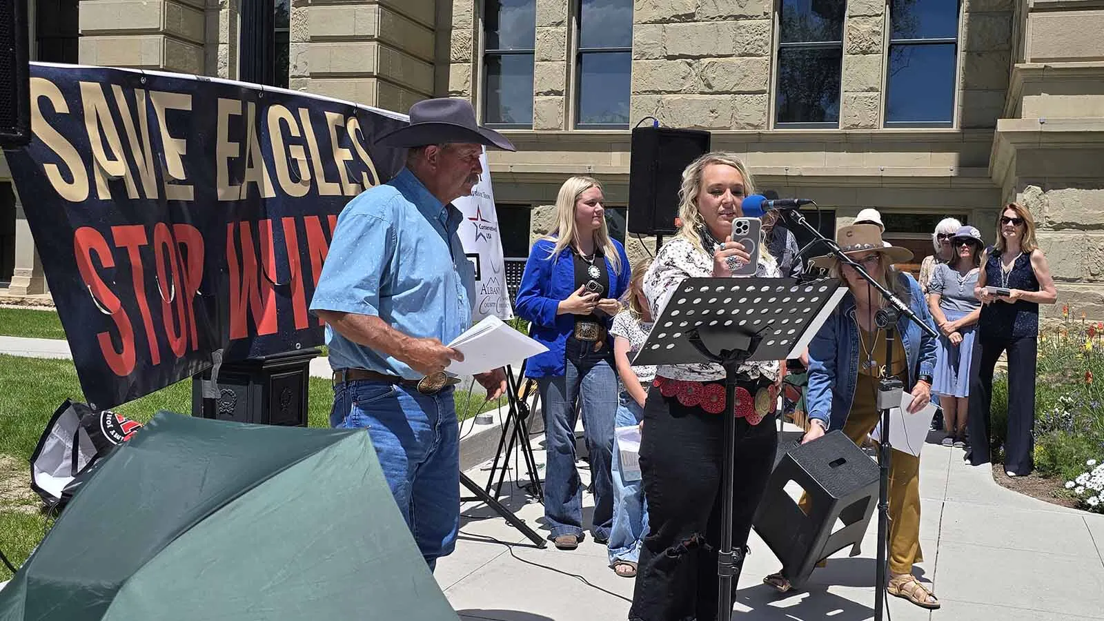 Kelsey Stephens was among ranching family members speaking out against a "wind wall" in southeastern Wyoming that stretches from Casper to Cheyenne and beyond.