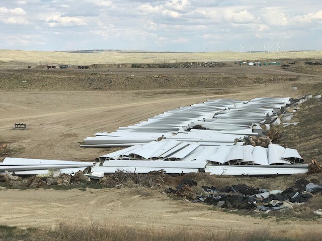 Wind Turbine Blades Being Disposed Of In Casper Landfill Cowboy State   WindmillBlades 