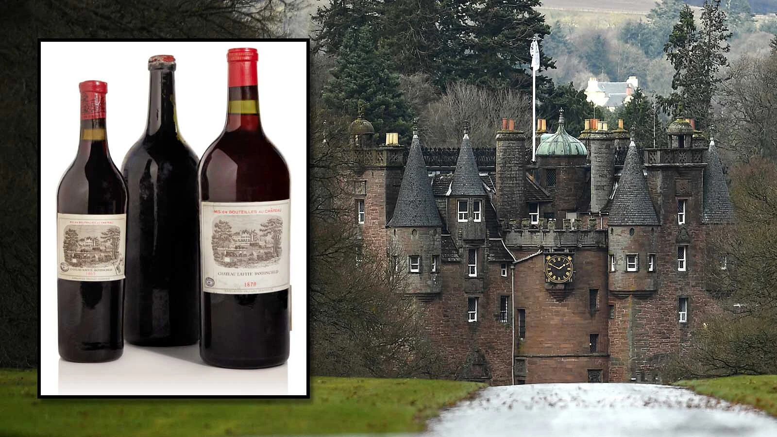 Two manums of Chateau Lafite 1870 hit the auction block at Sotheby's on Friday, April 17, 2026, sending a buzz round the wine world. Both could go for more than $50,000, says Sydney Werry, sommolier at the Brush Creek Ranch near Saratoga. They're part of a stash from Glamis Castle in Scottland considered the best in the world. Also in the auction is a bottle of Chateau Lafite Rothschild 1865, far left, which isn't expected to fetch quite as much.