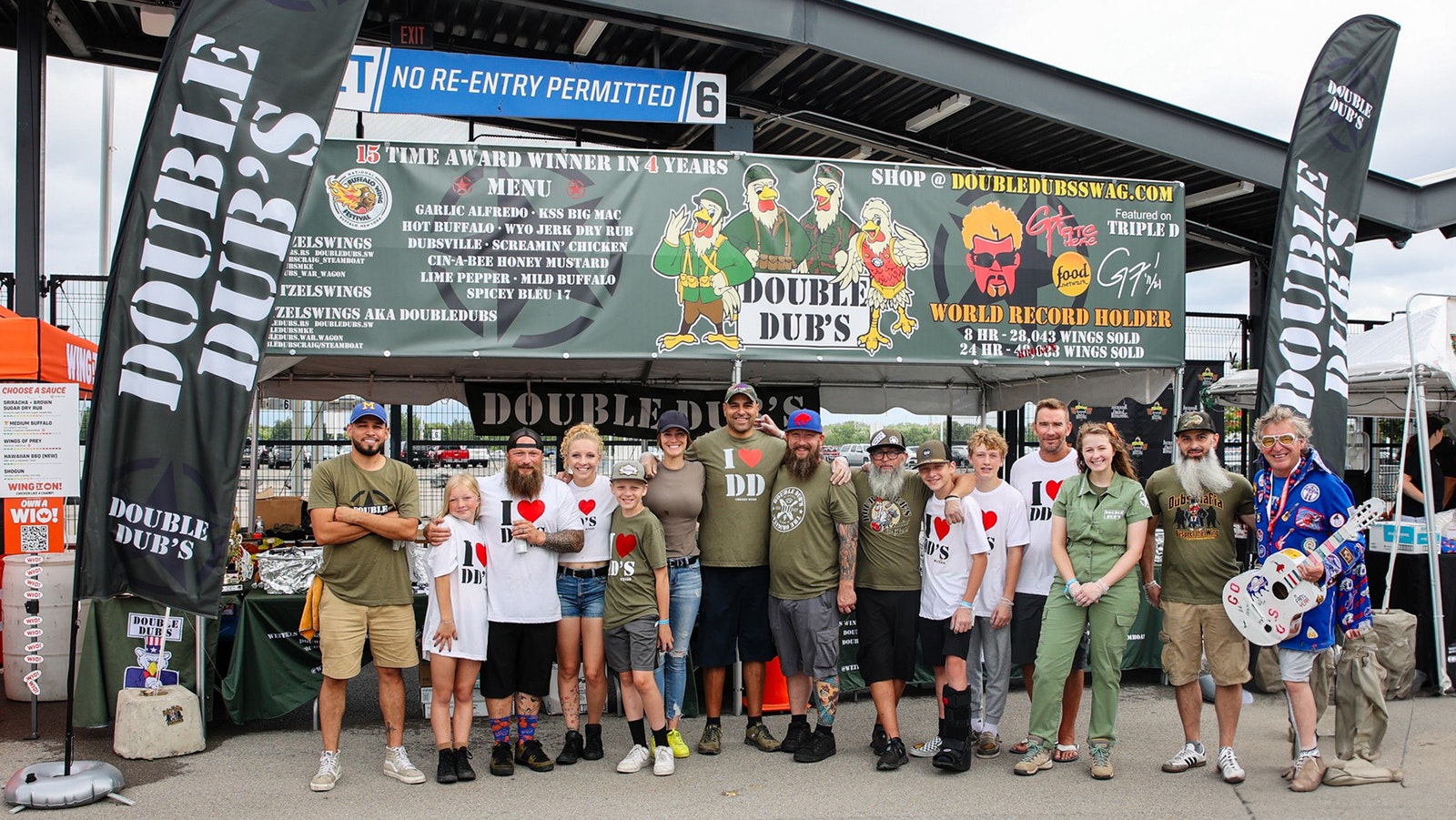 The Double Dub's team at the 2024 National Buffalo Wing Festival in Buffalo, New York.