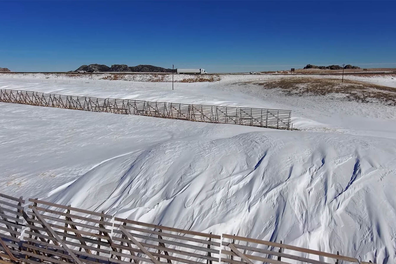 Wyoming's unique winters with its cold, wind and blowing snow, have led to the development of scientific snow mitigation measures like snow fences.