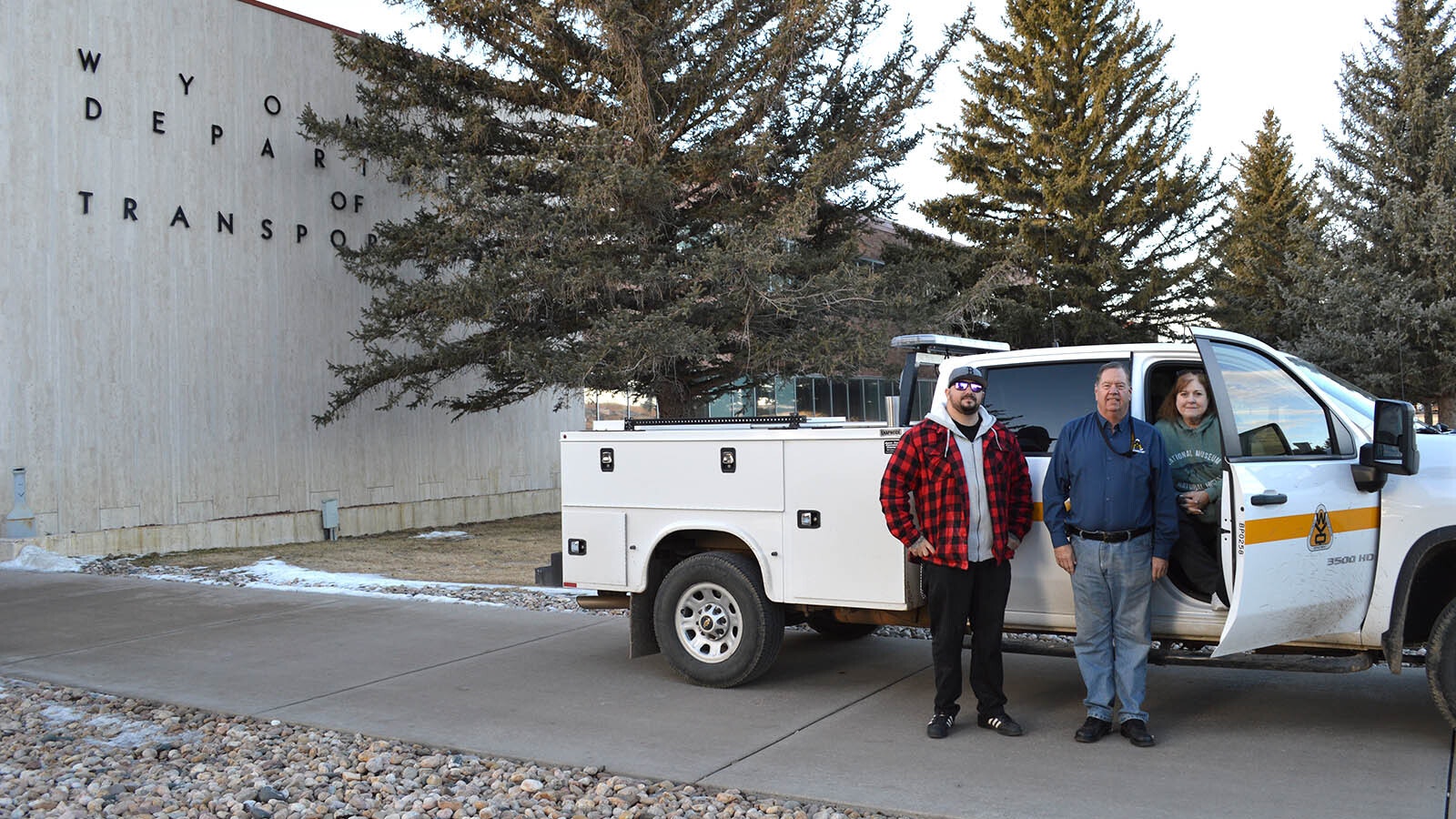 The Wyoming winter science team, from left, Duard Dilday III, Cliff Spoonemore and Kathy Ahlenius.
