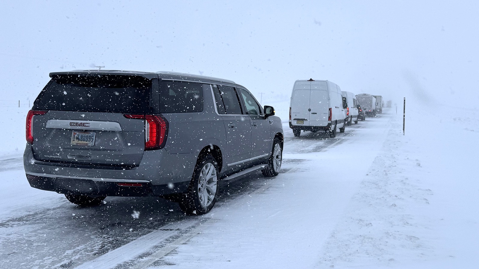 A South Pass slowdown during a winter storm in early February. South Pass and other high elevation areas could get over 20 inches of wet, heavy snow between Wednesday night and Friday morning.