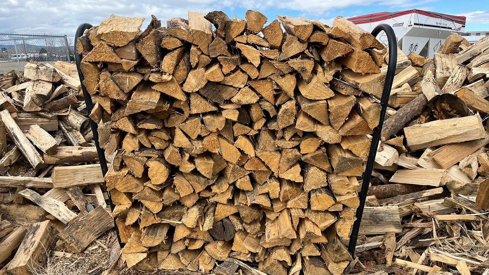 Each family received a rack of wood equal to one-seventh of a cord each week.