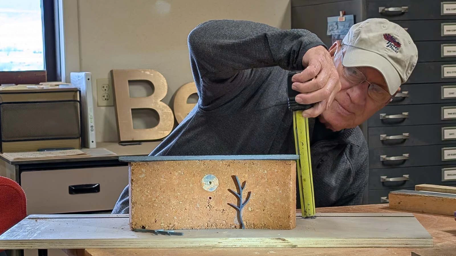 Don Johnson, a geologist-turned-carpenter, started building birdhouses when his wife said they didn’t have anymore room for his furniture. His birdhouses are works of art and based on modern designs.