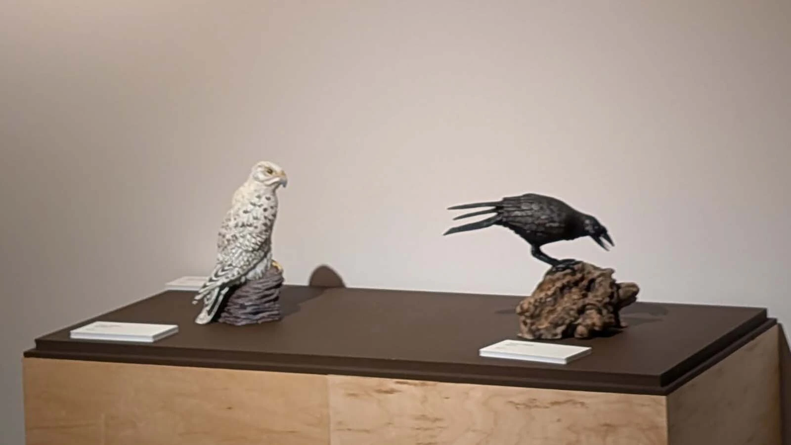 The Brinton Museum in Big Horn honored two Sheridan men with a display of their carved birds and modern birdhouses. Don Johnson and Roger Haight both deny that they are artists but the beauty of their woodworking says otherwise.