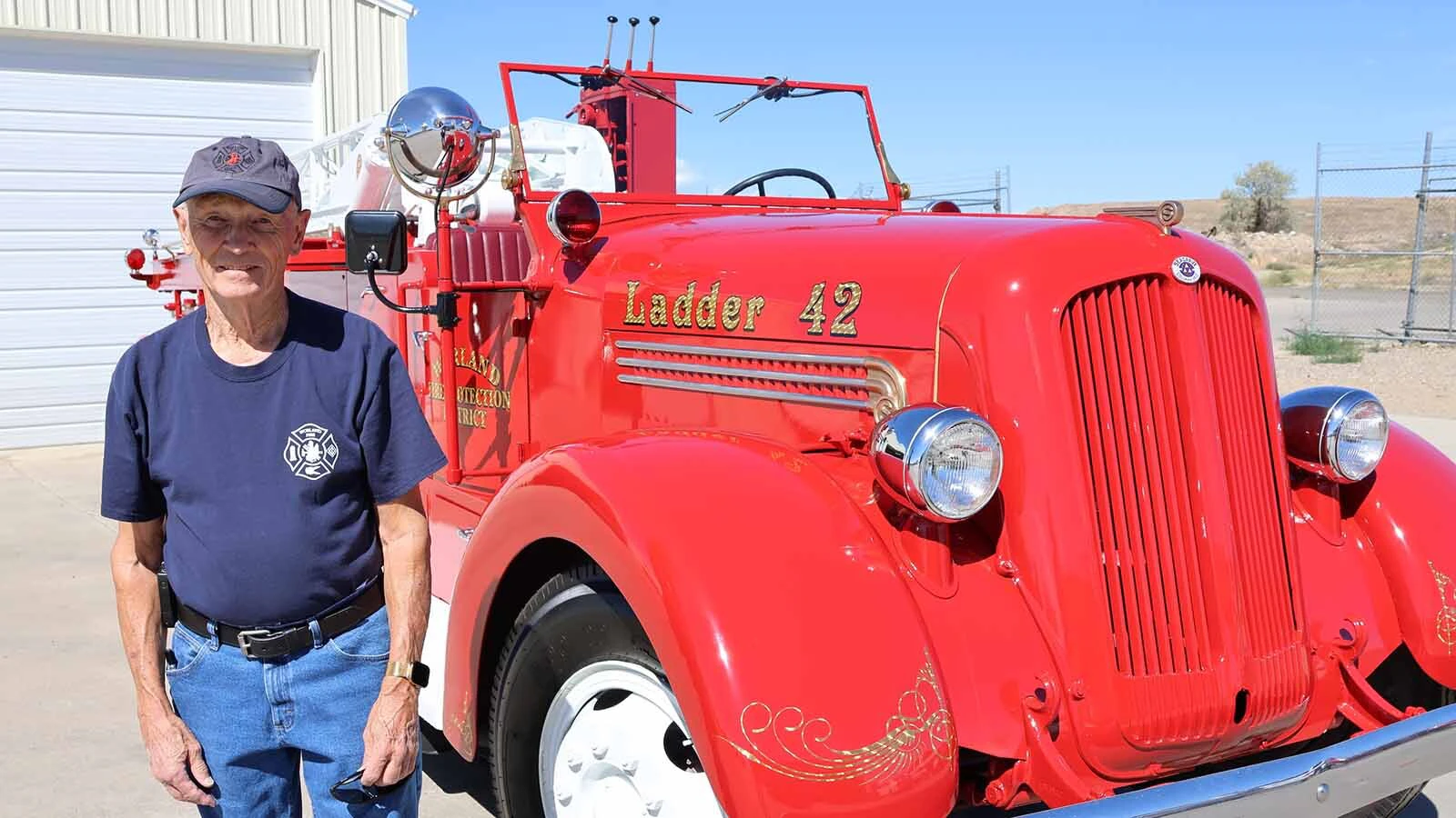 Worland firefighter spent 250 hours of his own time a had collaboration from four businesses in town and other firefighters to see the completion of the 1942 ladder truck restoration. 