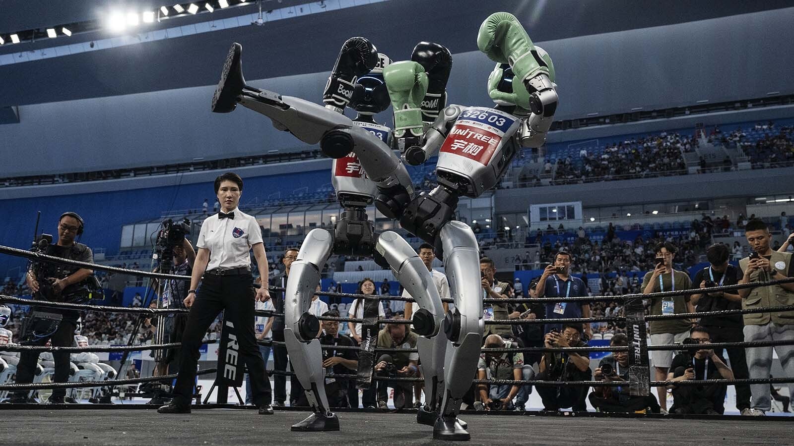 The World Humanoid Robot Games in China in August 2025 showcased the latest technology of robots competing in sporting events, like running, kickboxing, and soccer. A Wyoming man says it's only a matter of time before there are human vs. robot competitions.