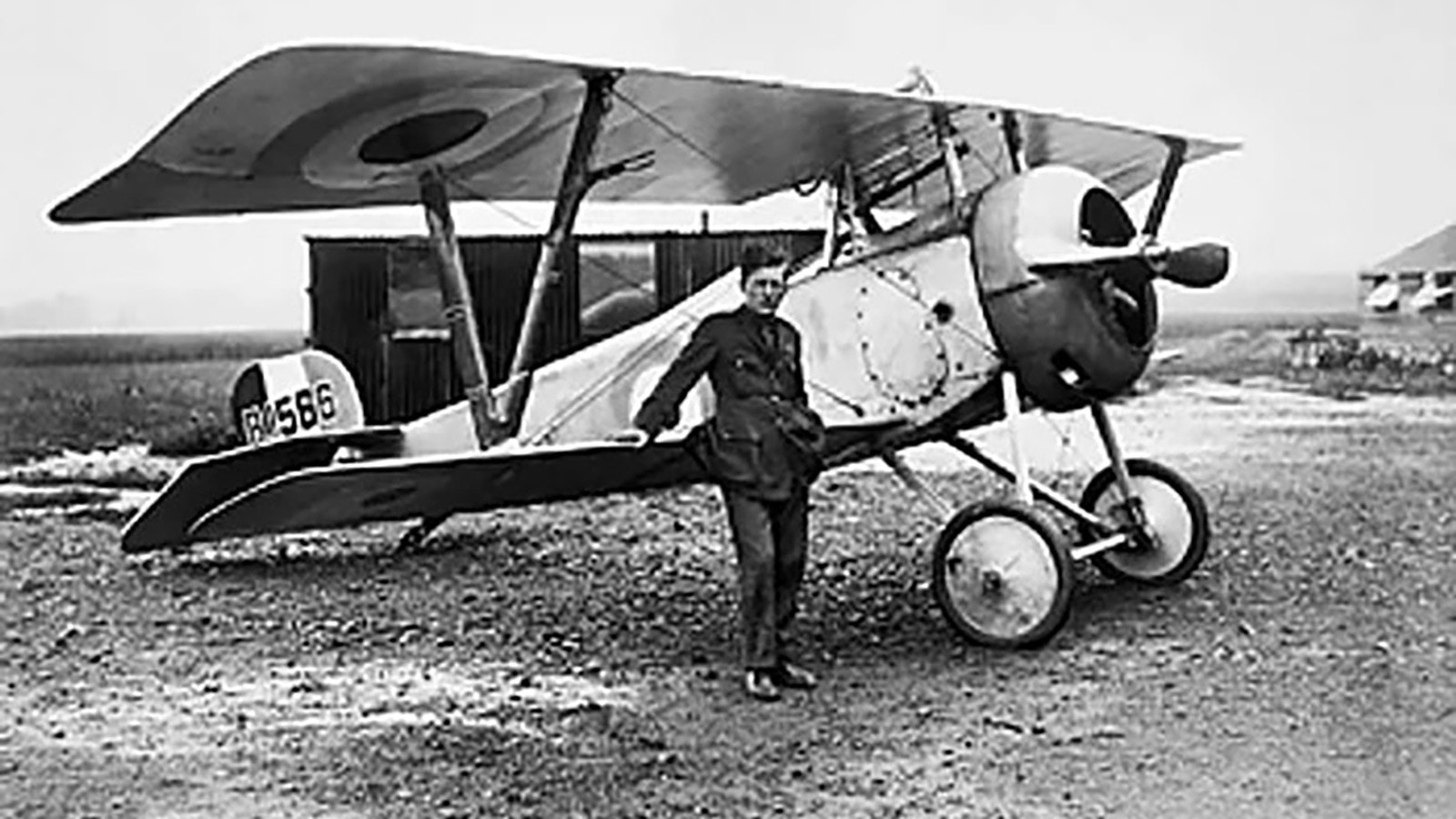 Canadian World War I flying ace Billy Bishop shot down 45 enemy aircraft in his French Nieuport 17 biplane.