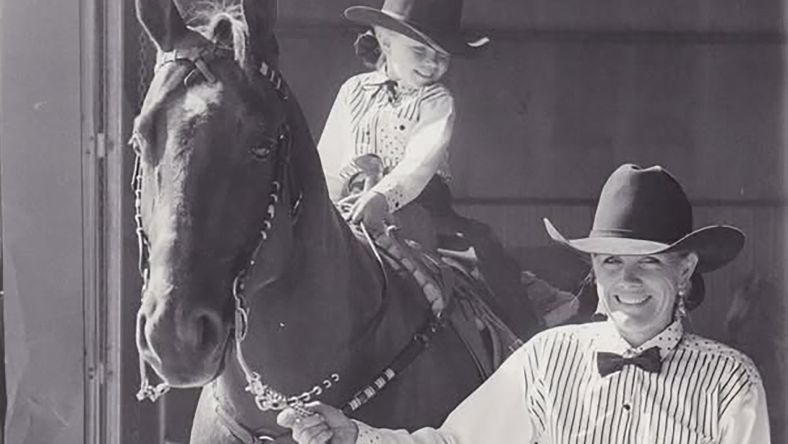 Paulette Moss and her daughter, Carla Rae, would dress alike for the lead line class at horse shows.