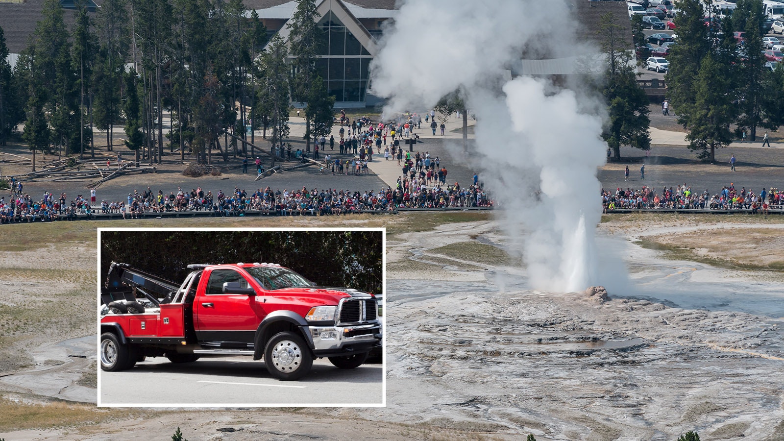 An allegedly drunk man is accused of stealing a Yellowstone Park Service Station tow truck and taking it on a joyride around Old Faithful, before crashing through a fence. When caught, he pretended to be a U.S. marshal.