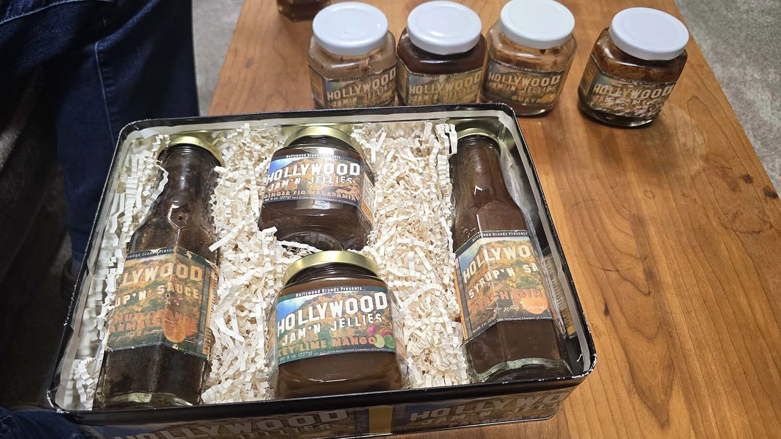 George Jay Wienbarg III developed an idea for a line of jams he encountered during a tropical film set, but never executed the idea. Sometimes he thinks about relicensing the Hollywood trademark to see if his jams would catch on.