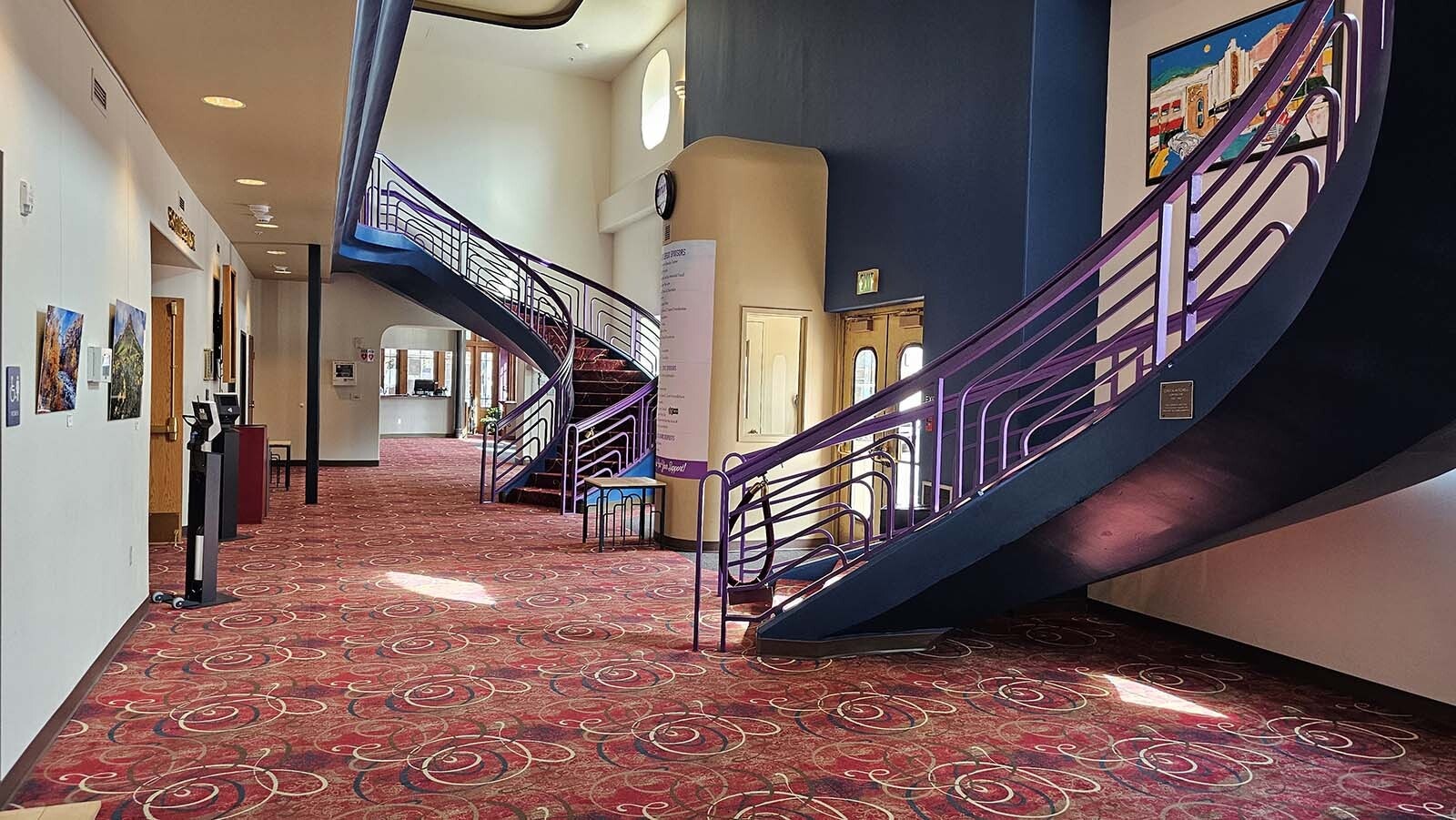Recent capital campaigns helped build out the WYO Theater, giving it these grand sweeping staircases and more space.