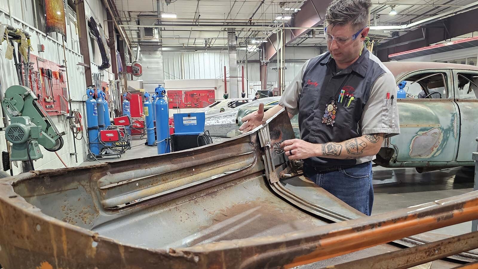 Tim Shearer talks about the work he's doing at WyoTech to restore an old 1946 Ford truck with a Teenage Mutant Ninja Turtles theme.  He heads to Michigan in two weeks with a job already in hand.