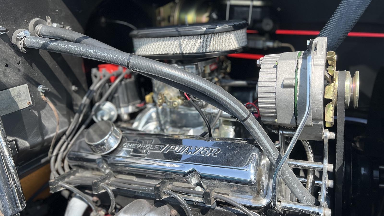 Custom-built hotrods of all types and vintages were on display on the WyoTech campus in Laramie on Thursday.