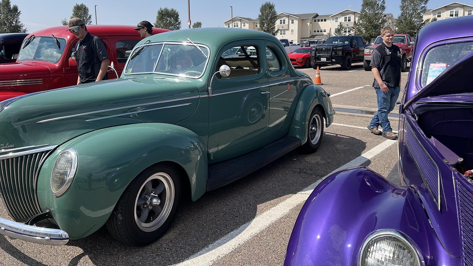 Custom-built hotrods of all types and vintages were on display on the WyoTech campus in Laramie on Thursday.