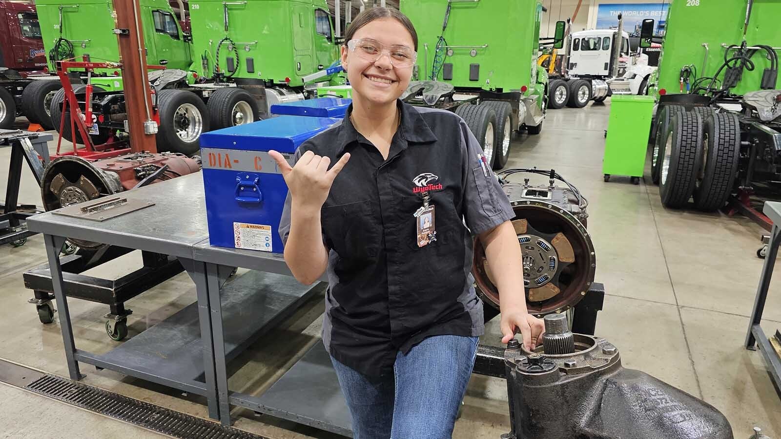 Shayna Rodrigues from Hawaii grew up in a family full of boys and already knew how to fix cars when she arrived at WyoTech. She came to learn to work on the biggest trucks, and hopes to make a mark on the world as a diesel mechanic.